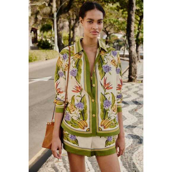 FARM Rio Accessories - Sand Tropical Scarf Shirt
